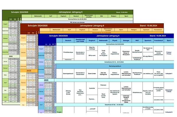 Die Jahresplaner fürs Schuljahr 25/26